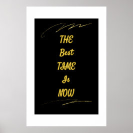 Wall Art mit Motivierend Zitaten, Gold und Schwarz Poster