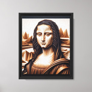 WALL ART Mona Lisa Portrait / Malerei Leinwand