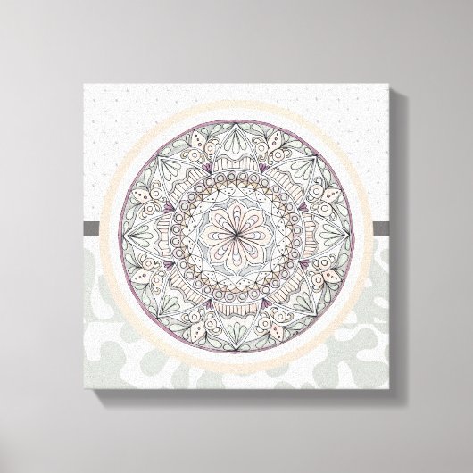 Wall Art neutrale farbige Medallion Leinwanddruck (Vorderseite)
