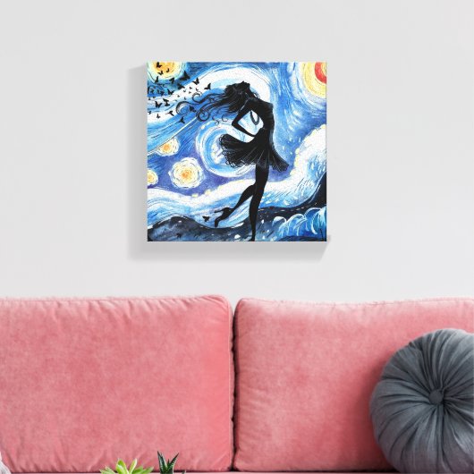 Wall Art Ölgemälde Digitaldruck, einsame Frau Leinwanddruck (Insitu (Wohnzimmer))