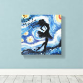 Wall Art Ölgemälde Digitaldruck, einsame Frau Leinwanddruck (Insitu (Holzboden))