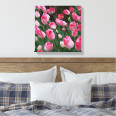 Wall Art Pink Tulips Leinwanddruck (Insitu (Schlafzimmer))