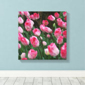 Wall Art Pink Tulips Leinwanddruck (Insitu (Holzboden))