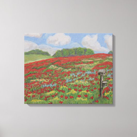 Wall Art Poppy Field Leinwanddruck (Vorderseite)