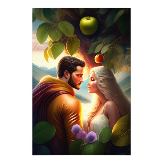 Wall Art Poster aus Adam, Eva und Paradies (Vorne)