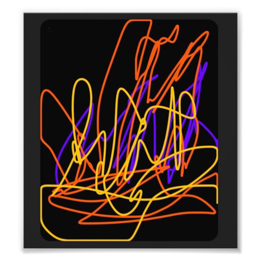 Wall Art Poster, originelles Neonkunstdesign, Farb Fotodruck (Vorne)