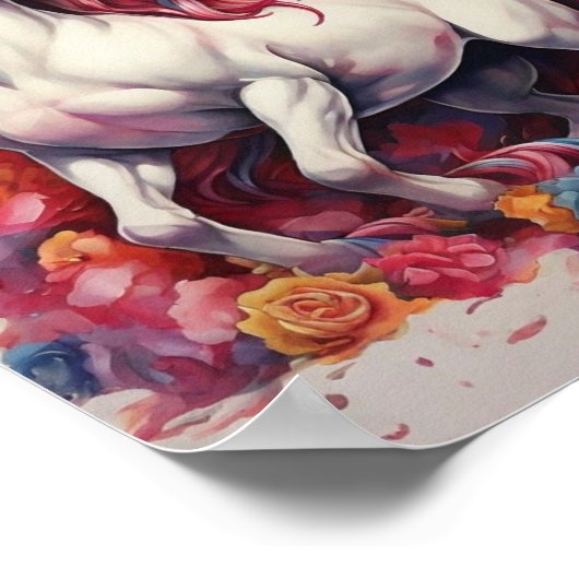 Wall Art Poster Unicorn (Ecke)