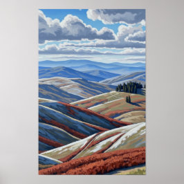 Wall Art. Ruhige Hügel. Poster