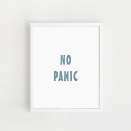 Wall Art. Schreiben "Keine Panik" lustiges Poster