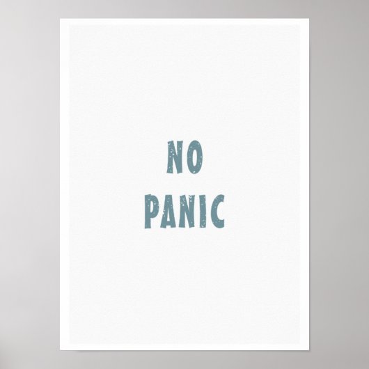 Wall Art. Schreiben "Keine Panik" lustiges Poster (Vorne)