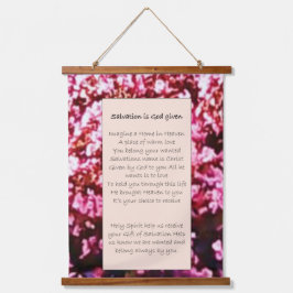 Wall Art Scroll "Rettung ist Gott gegeben Wandteppich Mit Holzrahmen