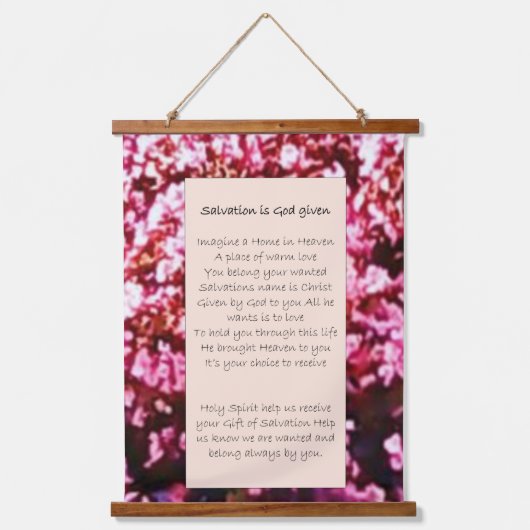 Wall Art Scroll "Rettung ist Gott gegeben Wandteppich Mit Holzrahmen (Vorderseite)