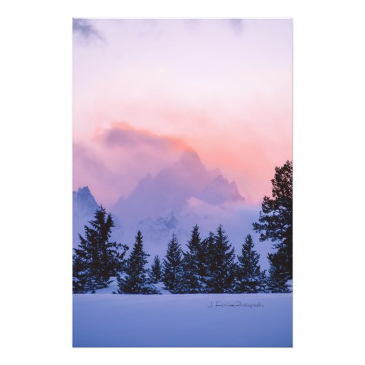 Wall Art Teton Winter Sunrise Print Fotodruck (Vorne)