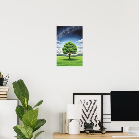 Wall art. The lonely tree Poster (Heimbüro)