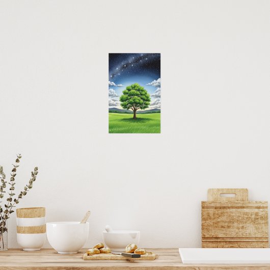 Wall art. The lonely tree Poster (Küche)