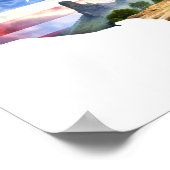 Wall Art USA Map Poster (Ecke)