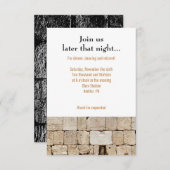 WALL Bar Bat Mitzvah Empfang Party Einladung (Vorne/Hinten)