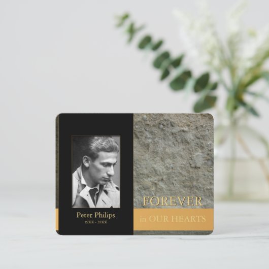 Wall Black Foto Frame Memorandum Service Inv Einladung (Stehend Vorderseite)