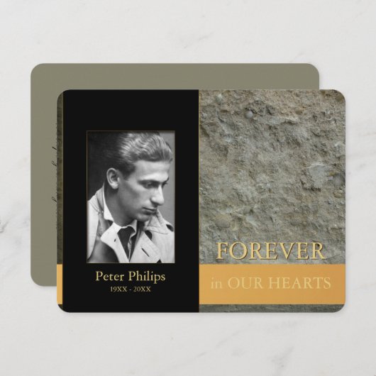 Wall Black Foto Frame Memorandum Service Inv Einladung (Vorne/Hinten)