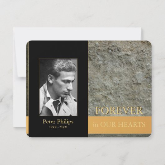 Wall Black Foto Frame Memorandum Service Inv Einladung (Vorderseite)