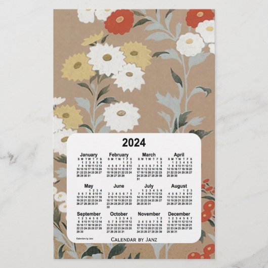 Wall Blume Paper Calendar von Janz 2024 Briefpapier (Vorderseite)
