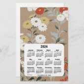 Wall Blume Paper Calendar von Janz 2024 Briefpapier (Vorne/Hinten)