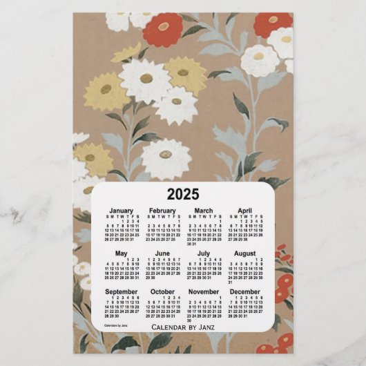 Wall Blume Paper Calendar von Janz 2025 Briefpapier (Vorderseite)
