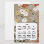 Wall Blume Paper Calendar von Janz 2026 Briefpapier (Vorne/Hinten)