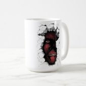 Wall Breaker Titan Mug | Intense Anime Giant Desgn Kaffeetasse (VorderseiteRechts)