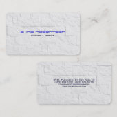 Wall Brick Muster Blue Attractive Business Card Visitenkarte (Vorne/Hinten)