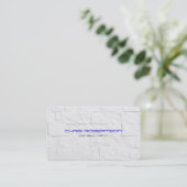 Wall Brick Muster Blue Attractive Business Card Visitenkarte (Stehend Vorderseite)