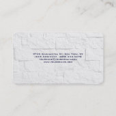 Wall Brick Muster Blue Attractive Business Card Visitenkarte (Rückseite)