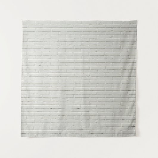 Wall bricks white white brick wall wandteppich (Vorderseite)