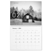 Wall Calendar - Schwarz-Weiß-Landschaft Fotos Kalender (Feb 2026)