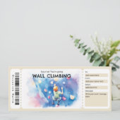 Wall Climbing Gift Certificate Einladung (Stehend Vorderseite)