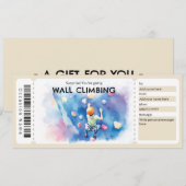 Wall Climbing Gift Certificate Einladung (Vorne/Hinten)
