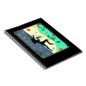 Wall Climbing Mädchen Indoor Bouldering Frau Notizblock (Rechte Seite)