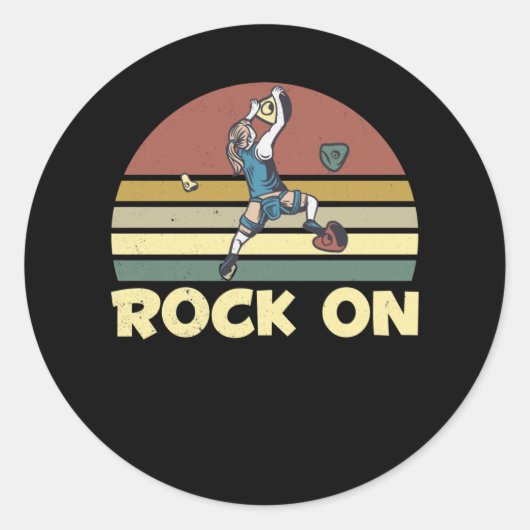 Wall Climbing Mädchen Indoor Bouldering Frau Runder Aufkleber (Vorderseite)