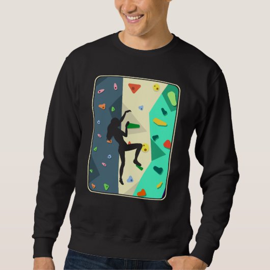 Wall Climbing Mädchen Indoor Bouldering Frau Sweatshirt (Vorderseite)