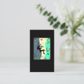 Wall Climbing Mädchen Indoor Bouldering Frau Visitenkarte (Stehend Vorderseite)