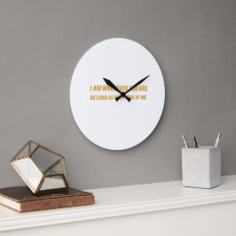Wall Clock, 10" Round Natural Wood Frame Große Wanduhr