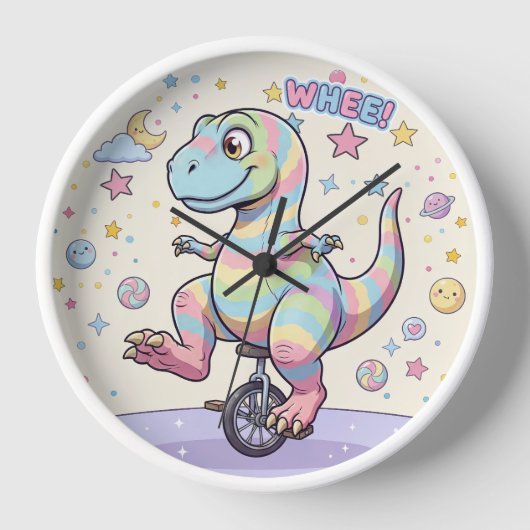 Wall Clock, 10" Round Natural Wood Frame Uhr (Vorderseite)