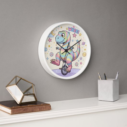 Wall Clock, 10" Round Natural Wood Frame Uhr (Büro)