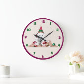 Wall Clock, 10" runder natürlicher Holzrahmen Große Wanduhr (Zuhause)