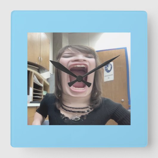 Wall Clock, 10" runder natürlicher Holzrahmen Quadratische Wanduhr (Vorderseite)