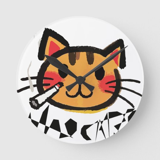 Wall Clock, 10" runder natürlicher Holzrahmen Runde Wanduhr (Vorderseite)