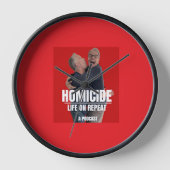 Wall Clock, 10" runder natürlicher Holzrahmen Uhr (Vorderseite)