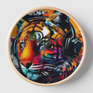 Wall Clock, 10" runder natürlicher Holzrahmen Uhr