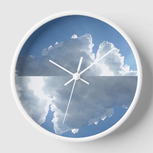 Wall Clock, 10" runder natürlicher Holzrahmen Uhr (Vorderseite)