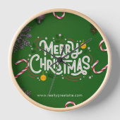 Wall Clock, 10" runder natürlicher Holzrahmen Uhr (Vorderseite)